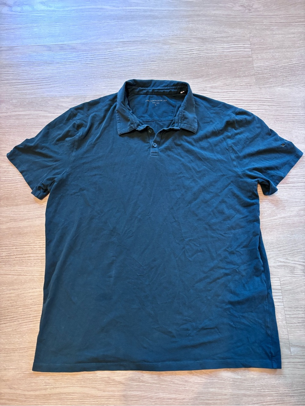 John Varvatos Men’s XL Short Sleeve Polo Cotton USA Star Boho Green